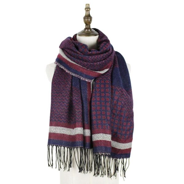 

hats, scarves & gloves sets men's garland scarf thick-autumn and winter tatting faux cashmere double-sided design warm, Blue;gray