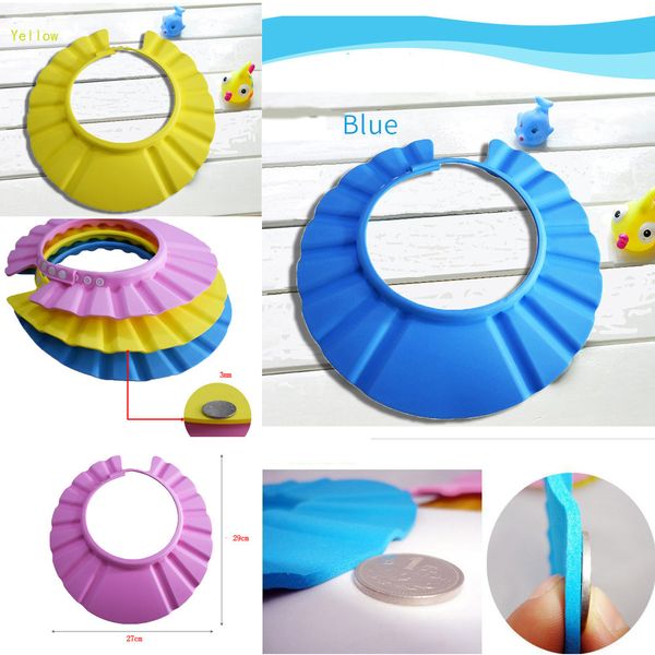 

fashion adjustable shower cap protect shampoo for baby health bathing child kid children wash hair shield hatoutlet0f4s