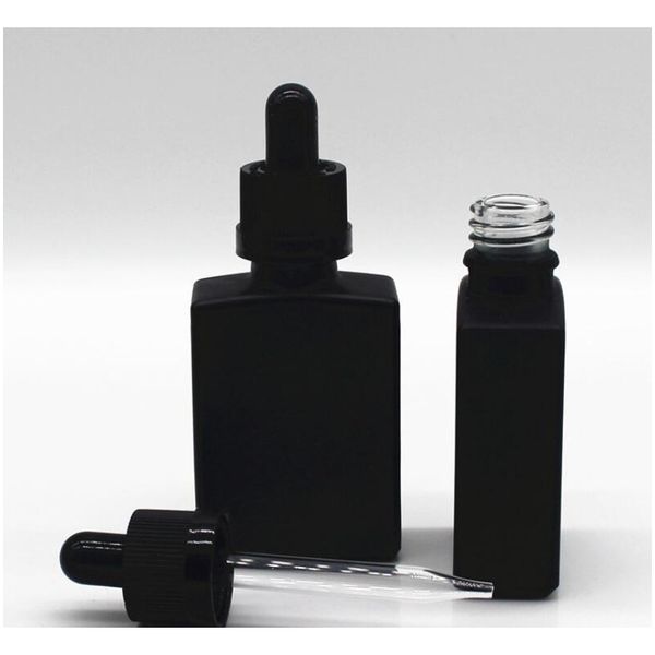 

30ml black frosted glass liquid reagent pipette dropper bottles square essential oil perfume bottle smoke oil e liquid jlljpi eatout