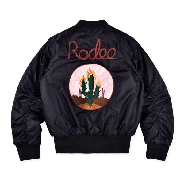 

travis scott rodeo bomber thick jacket embroidered cactus for men and women jacket cotton-padded clothes 2020, Black;brown