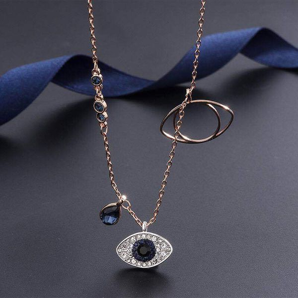 

swa crystal high version devil's eye necklace for women swa, Silver