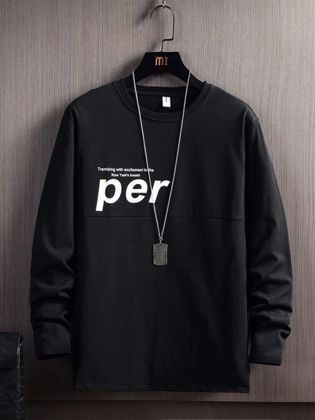 

men slogan graphic tee n2h7#, White;black