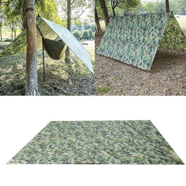 

1 set outdoor waterproof camping survival sun shelter damp-proof picnic blanket beach awning camping mat rain shelter1