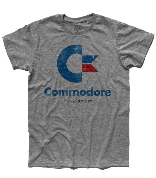 

t shirt logo commodore antichizzato press play on tape home computer sport hooded sweatshirt hoodie