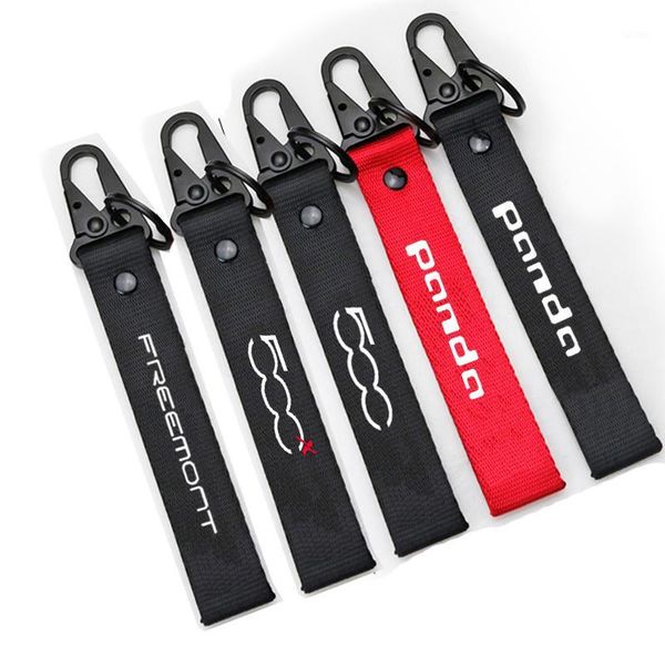 

lastest design nylon car key ring for fiat 500 500x panda ont1, Silver