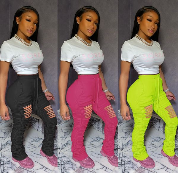 

fashion womens sports pants solid color pleated pants temperament casual burnt-out micro speaker summer womens pants s-3xl, Black;white