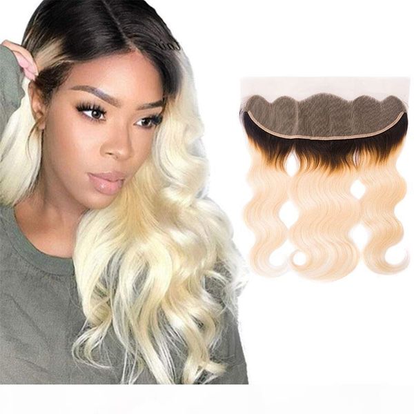 

brazilian virgin hair 1b 613 body wave 13x4 lace frontal with baby hair 13x4 frontal human hair body wave two color 1b 613, Black