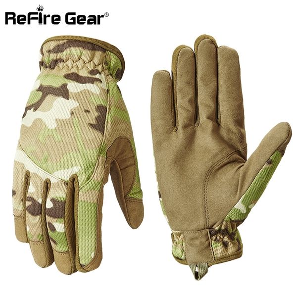 

refire gear men' military camouflage gloves winter full finger army combat tactical gloves camo shoot bicycle paintball gloves y200110, Blue;gray