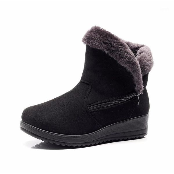 

2020 winter boots new warm, lightweight, wear-resistant, non-slip, snow boots large size women's flat shoes1, Black