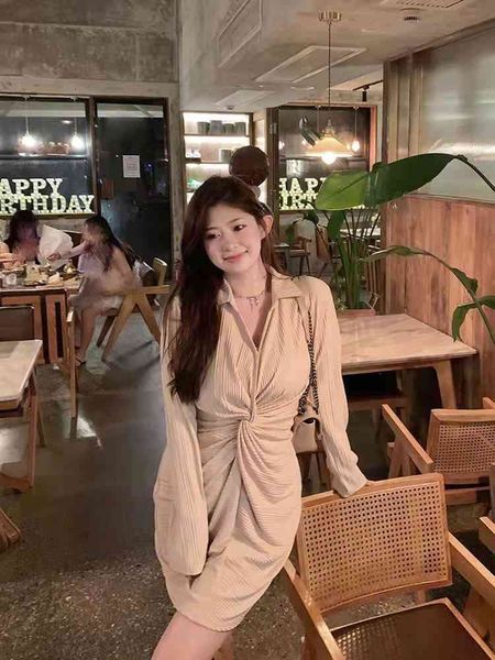 

zhou baizi foryou autumn and winter small fragrance knitting long sleeve dress women's large korean, Black