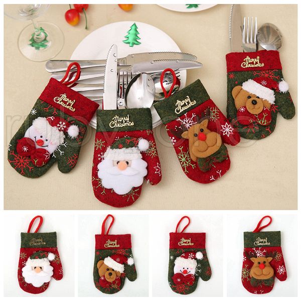 

spoon bags cutlery holder cover fork gloves christmas dining tableware decor xmas decorations rra352