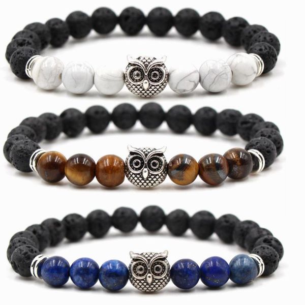 

камень сова черный подвеска будды бисер pulseira lava тигр браслет масло feminina essential balance диффузор глаза новые ювелирные изделия й, Black