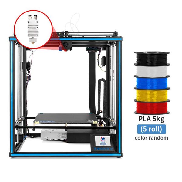 

tronxy x5sa-2e 3d принтер diy kit большой размер двойной экструзионная голова 2 цветной печати эндер impresora друкер corexy pla