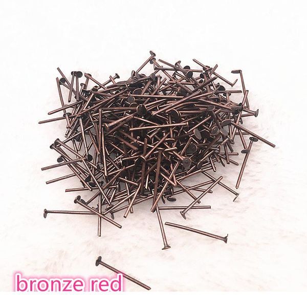 

new 300pcs/lot 16mm flat head pins dia 0.6-0.8mm gold/silver/bronze head pins for jewelry making acc qylmnu