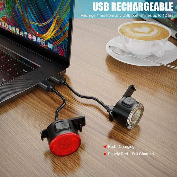 

mini led bicycle tail light usb chargeable bike rear lights xpe waterproof safety warning cycling light helmet backpack #t2g