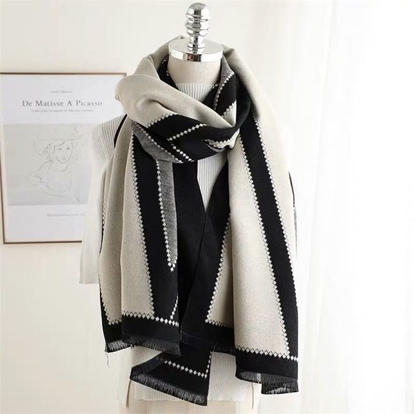 

fresh, noble and fashionable new warm shawl 201224, Blue;gray