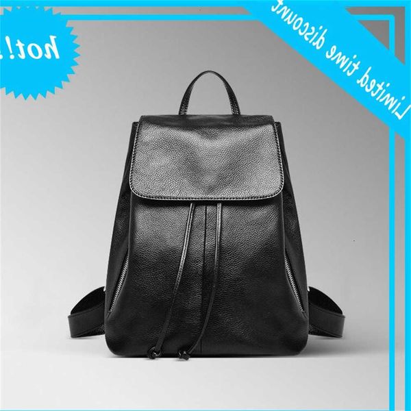 

autumn and winter 2020 new korean fashion women's bag layer leather casual backpack