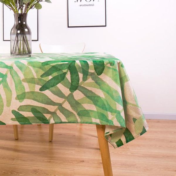 

тропические растения напечатанные узоры столовая ткань из хлопчатобумажных льняных ресторанов украшенный средиземноморский стиль может стира