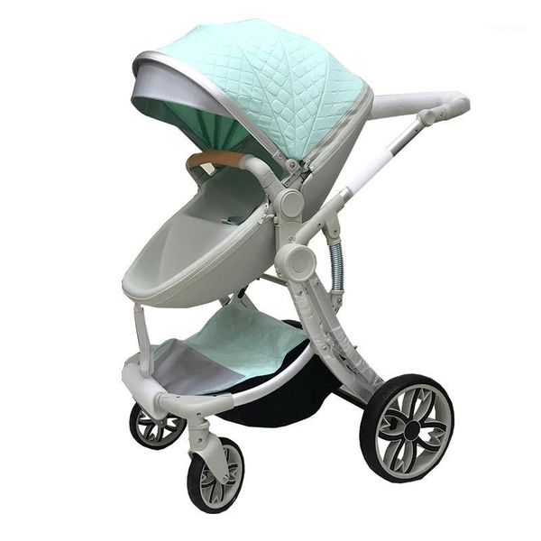 

2020 new baby products green color baby travel system stroller 3 in 1 egg cradle1