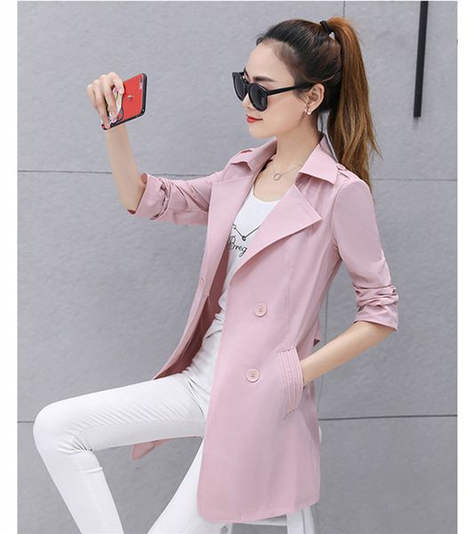 

2021 new new arrival of the women jacket trench double spring breasted female coat lean autumn ladies coats wxf100 yo69, Tan;black