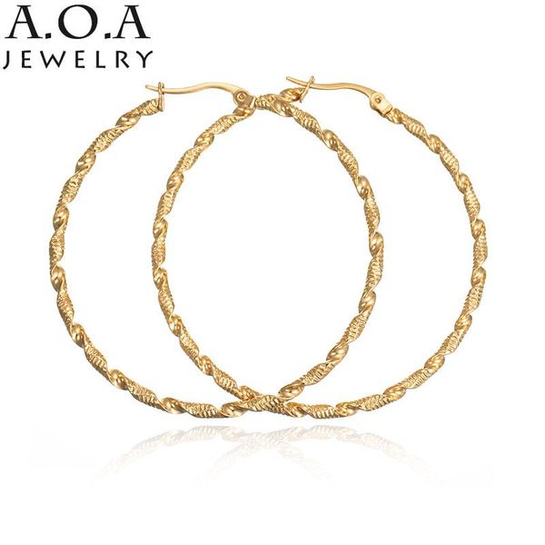 

316l stainless steel luxury hoop earrings creative hoop earring for female earrings, Golden;silver