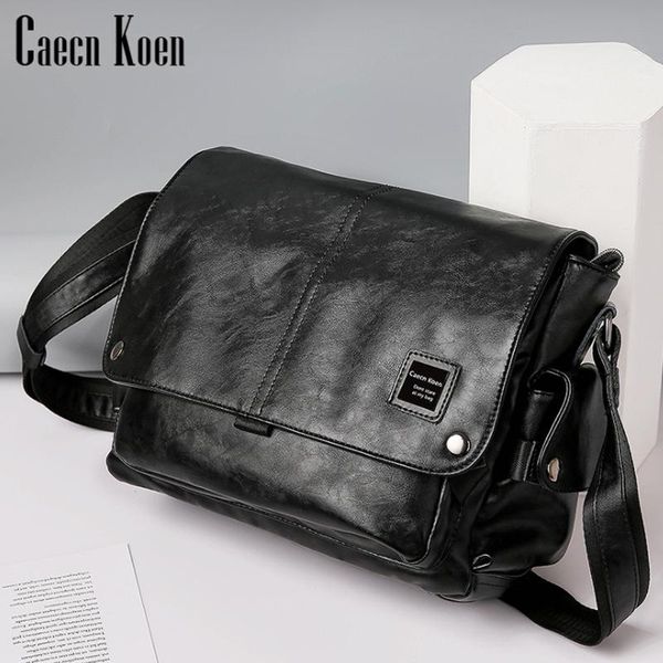 

casual men shoulder bag vintage crossbody bag male leather handbag capacity men messenger bags tote leisure