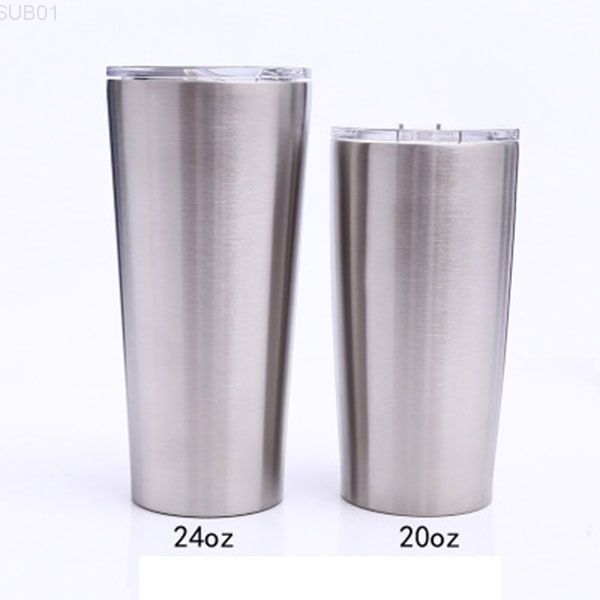 

24oz stainless steel tumblers with lids 20oz double wall vacuum insulated water wine mugs portable car cups