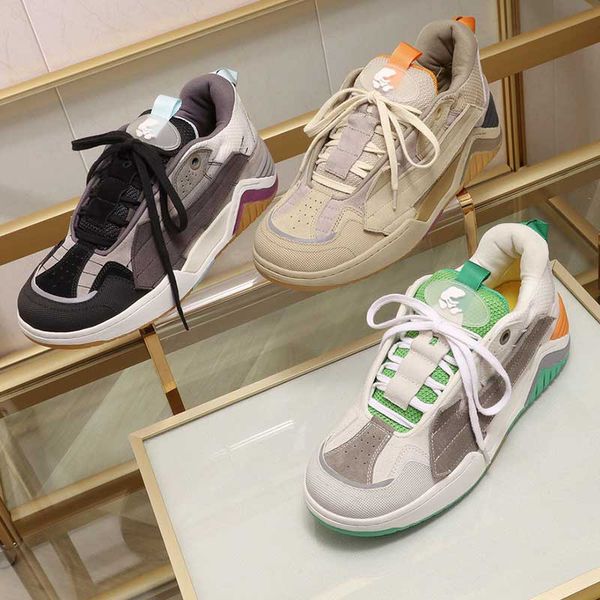 

new mens fashion style casual shoes mens designer size 35-45 mens sneakers vamp luminous design non-slip sole sneakers with original box, Black