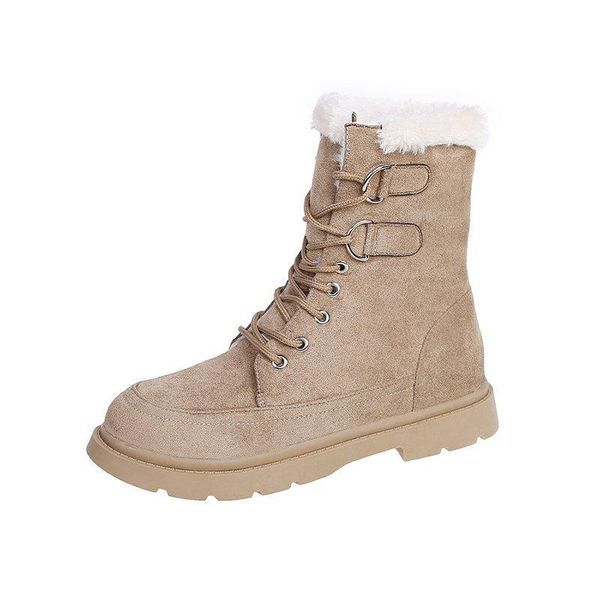

snow boots women 2020 winter boots ankle plush warm shoes 35 to 40 easy wear girl white black lace-up female women's shoes