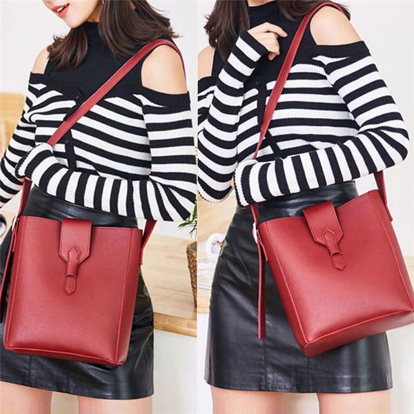 

noenname_ fashion handbag lady girl shoulder bag tote purse pu leather women messenger