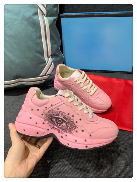 

leather small white shoes 2020 women's autumn and winter new increased printing leisure sports shoes light and versatile dad shoes, Black