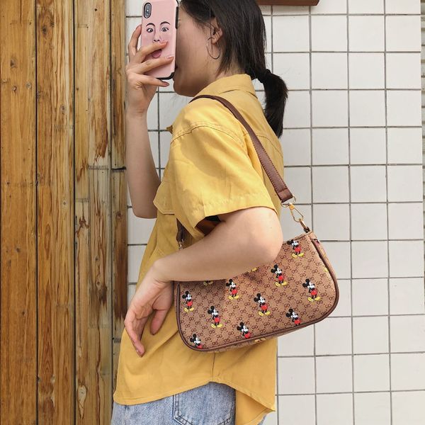 

usdxh women's hand bag 2020 new korean style shoulder hand all-matchprinted shoulder bag ins net red armpit hdmvk