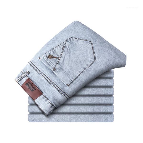 

men's jeans men fashion 2021 plus size skinny straight denim trousers for mens mid waist slim fit jean pantalones gray casual clothes1, Blue