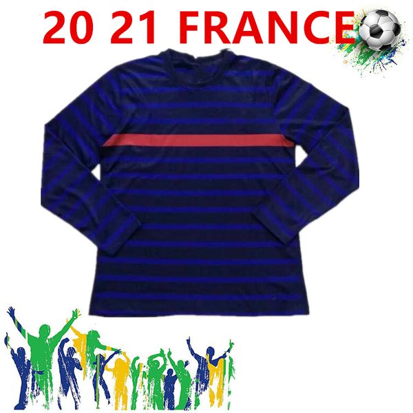 

20 21 france soccer jersey 2 stars mbappe pogba griezmann giroud kante world home away long sleeve football shirt camiseta de futbol, Black;yellow