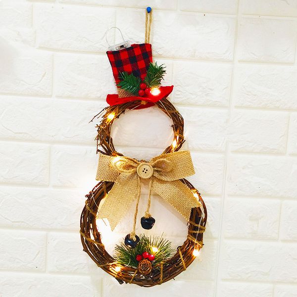 

new year 2021 gift snowman led light garlands pendant xmas ornaments noel christmas decorations for home navidad decor