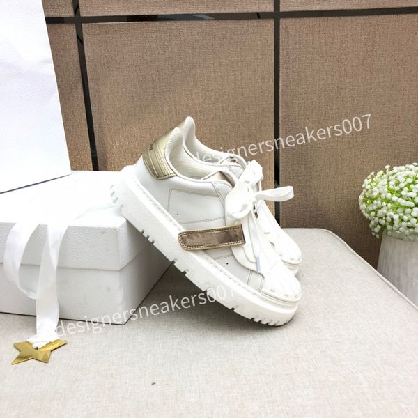 

2022 designer sneaker platform loafers women casual shoes height-increasing shoe leather stitching breathable red black and white sneakers s