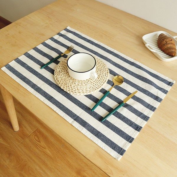 

napkin cloth japanese yarn-dyed fresh pure cotton mat table mat cloth napkin fashion simple l pendant p background cloth 3 n2