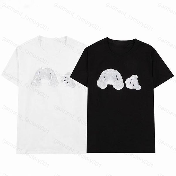 

fashion summer men and womens t shirts mans palms stylist angel t shirt tee guillotine bear printed short sleeve truncated bears angels, White;black