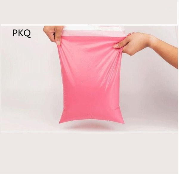 

12 sizes 100pcs/lot pink plastic post mail bag poly mailer self sealing mailer padded packaging envelope courier bag1