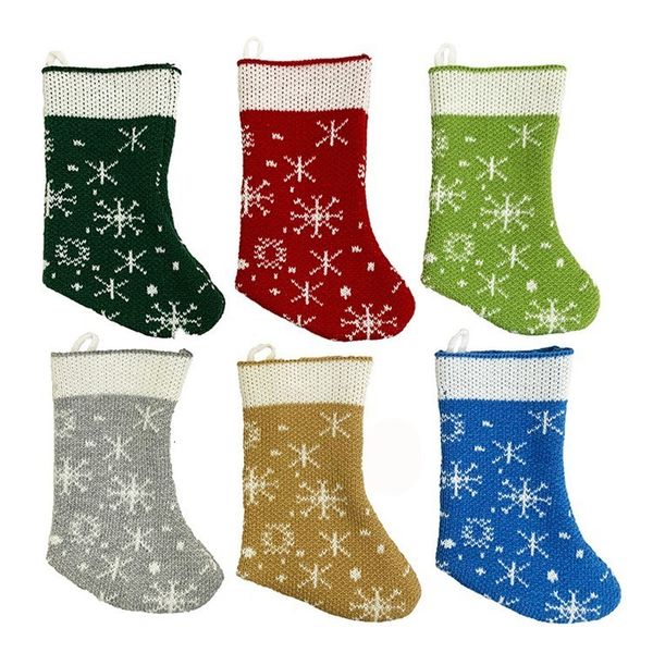 

family colorful decorations window display 2020 gift bag small christmas socks 6 style t2i51337
