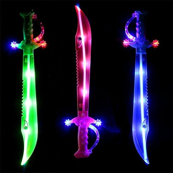 

colorful light simulation sword led luminous toy sound light weapon light knife children's toy gift for children decorations yes