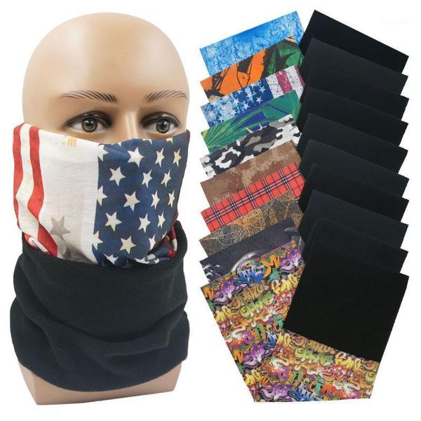 

cycling caps & masks thicken flag magic headscarf windproof dustproof and warm mountaineering motorcycle scarf fishing bandana wholesale1, Black