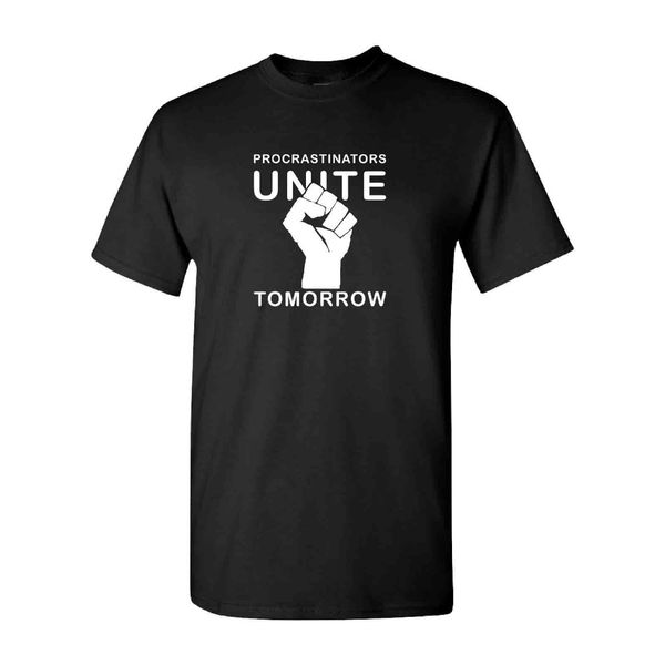 

sport 2019 summer men tees procrastinators unite tomorrow funny t shirt college party humor gift tee fitted t shirts