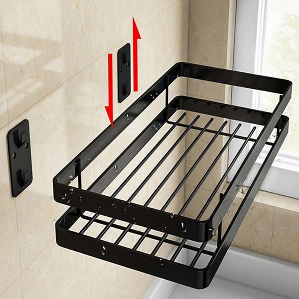 

heavy duty metal shower caddy basket shelf kitchen wall rack organizer