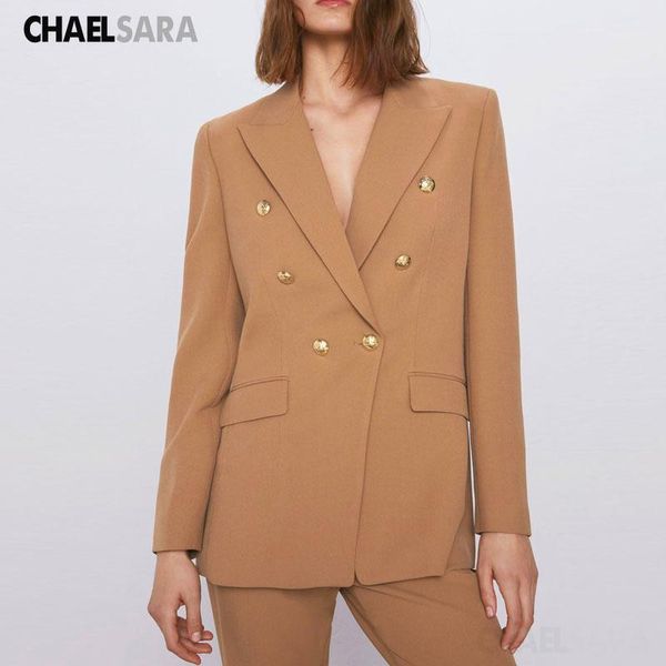 

2020 autumn fashion double breasted suit jacket women casual long sleeve slim office lady blazer coat female solid outwear1, White;black