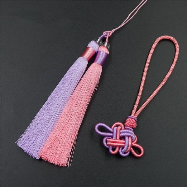 

1pcs double color long silk tassel fringe diy jewelry crafts decorative accessories pendant home sewing curtains tassels trim h sqcglg