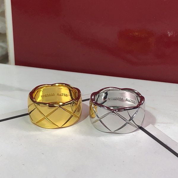 

brand pure 925 sterling silver jewelry for women men c crush rings silver wedding lozenge rings engagement geometric rings 201006, Golden;silver