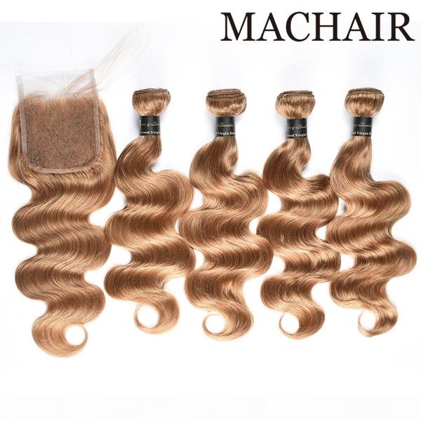

brazilian body wave bundles with closure 3 bundles honey blonde brazilian straight human hair weave bundles with lace closure, Black;brown
