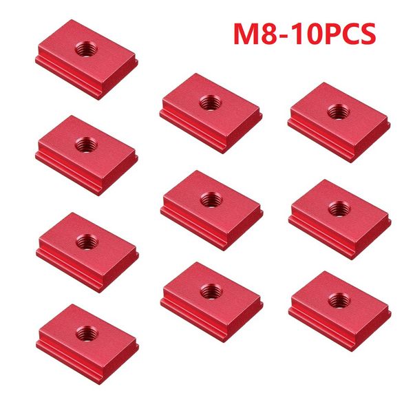 

5/10pcs m6/m8 t-track slider sliding nut aluminum alloy t slot nut for woodworking tool jigs screw slot fastener