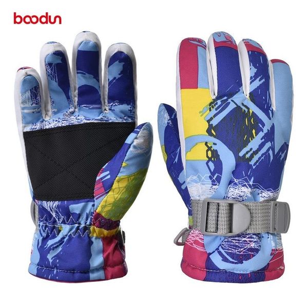 

boodun kids winter gloves ski gloves warm windproof non-slip outdoor sports children snow snowboard skiing for boys girls